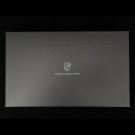 Porsche Geldbörse Reisebrieftasche Metallwappen  Schwarz Leder WAP0300300NKEG