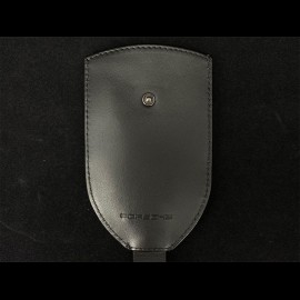 Porsche key pouch Metal crest Black leather WAP0300400NSLT