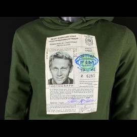 Sweatshirt Steve McQueen License Driving Khaki Hero Seven - Herren Sweatshirt Steve McQueen License Driving Khaki Hero Seven - Herren