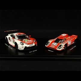 Set Porsche 917K & 911 RSR type 991 50 years Le Mans 1970-2020 n° 23  & n° 91 1/43 Spark WAP0209040NSET