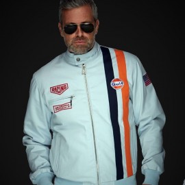 Gulf Jacke Michael Delaney / Steve Mcqueen Le Mans Roadmaster﻿ Blau Gulf - Herren