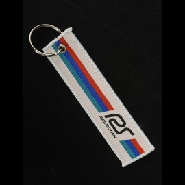Keyring Selection RS n° 47 Racing White / Red Blue Turquoise Stripes