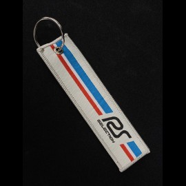 Stiff Schlüsselanhänger Selection RS n° 53 Racing Creme / Blau weiß rot Streifen