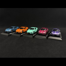 Set of 5 Porsche 911 Turbo S Type 992 2021 20th Anniversary China Violet Blue Metallic 1/43 Minichamps