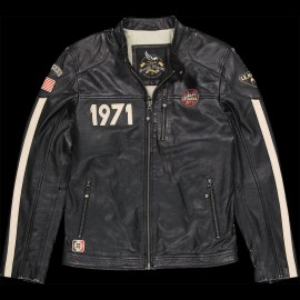 Leather jacket Steve McQueen 24H Du Mans Scott Black - Men