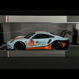 Porsche 911 RSR Type 991 Gulf Racing n°86 24h Le Mans 2018 1/18 Ixo Models LEGT18008