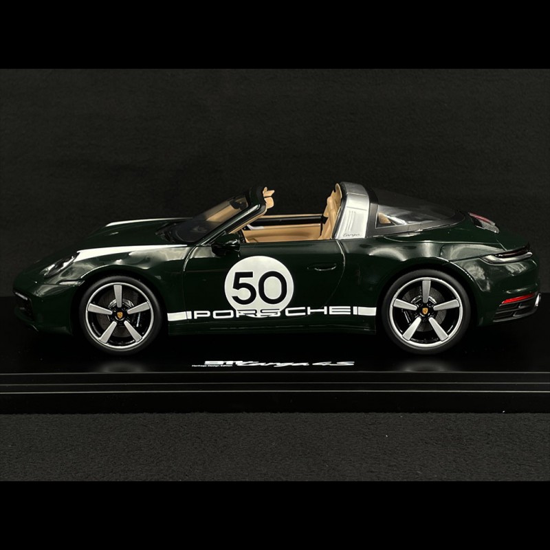 Porsche 911 Targa Heritage 4S Type 992 n°50 Brewster Grün 1/18 Spark WAP0219220NBGR