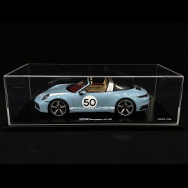 Porsche 911 Targa Heritage 4S Type 992 n° 50 Meissen Blau Heritage Special Edition 1/18 Spark WAP0219210NMBL