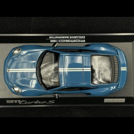 Porsche 911 Turbo S Type 992 2021 20th Anniversary China Oslo Blue 1/43 Minichamps WAP0209050N001