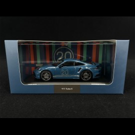 Porsche 911 Turbo S Type 992 2021 20th Anniversary China Oslo Blue 1/43 Minichamps WAP0209050N001