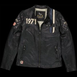 Steve McQueen Jacke Le Mans 1971 Racing Leder Schwarz - Herren