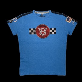 V8 Motors T-shirt Performance n°43 Blue - Men