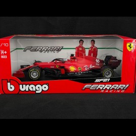 Charles Leclerc Ferrari SF21 F1 2021 n°16 with driver 1/18 Bburago 16809L