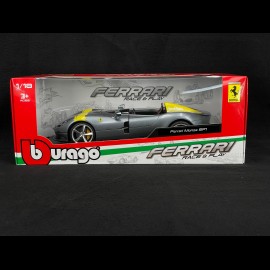 Ferrari Monza SP1 2019 silver grey / yellow 1/18 Bburago 16013