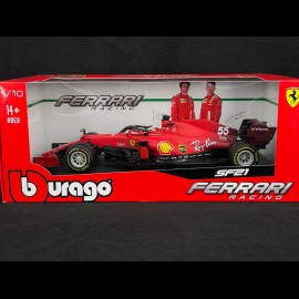 Carlos Sainz Jr. Ferrari SF21 F1 2021 n°55 mit Fahrer 1/18 Bburago 16809S