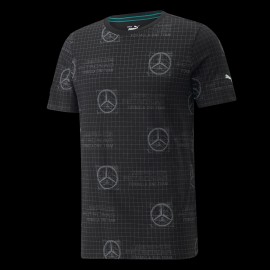 Mercedes T-shirt-Shirt F1 AOP by Puma Schwarz - Herren 533692-01