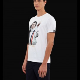 McQueen T-shirt  "The Man In Le Mans" Victory White Hero Seven - Men