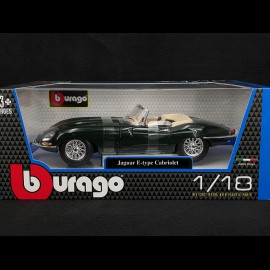 Jaguar Type E Cabrio 1961 British Racing Green 1/18 Bburago 12046