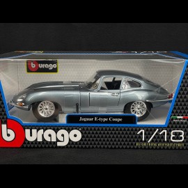 Jaguar Type E Coupe 1961 Silber Blau Metallic 1/18 Bburago 12044