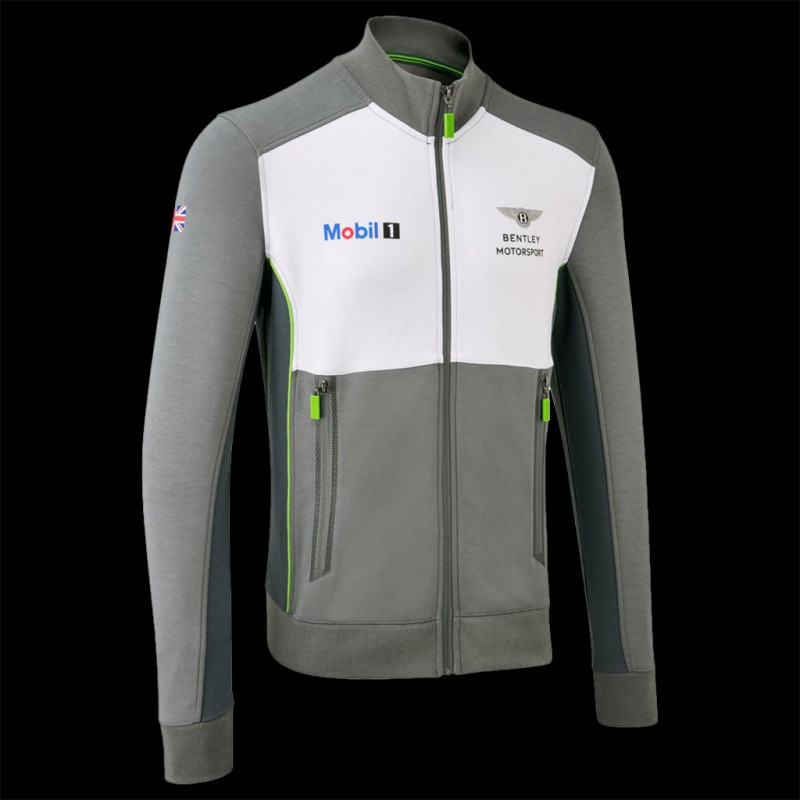 Bentley Motorsport Sweatshirt Jacket Grey / White - man Bentley Motorsport Sweatshirt Jacket Grey / White - man