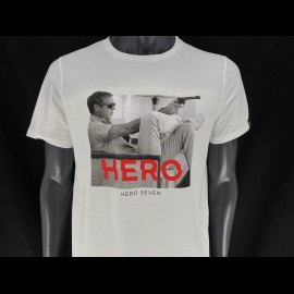 Steve McQueen T-shirt Gun Weiß Hero Seven - herren