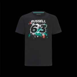 George Russell n°63 Mercedes-AMG F1 Black T-Shirt 701220866-002 - men