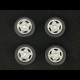 Set of 4 Wheels with ATS Cookie Cutter rims for Porsche 911 from 1968 to 1988 Grey Metallic 1/18 KK Scale KKDCACC021