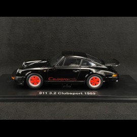 Porsche 911 Carrera 3.2 Clubsport 1989 Black / Red 1/18 KK-Scale KKDC180873