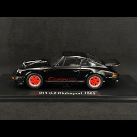 Porsche 911 Carrera 3.2 Clubsport 1989 Schwarz / Rot 1/18 KK-Scale KKDC180873