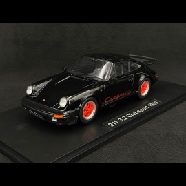 Porsche 911 Carrera 3.2 Clubsport 1989 Black / Red 1/18 KK-Scale KKDC180873