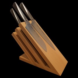 Wooden block for 6 knives Beech by F.A. Porsche Chroma K14