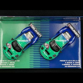 Set of 2 Porsche 911 GT3 R Type 991 n°33 and n°44 24h Nürburgring 2020 1/43 Minichamps 413204433