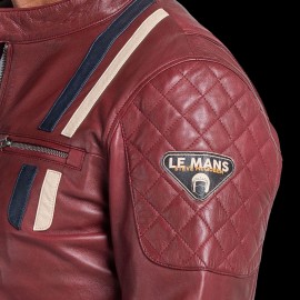 Steve McQueen Jacke Le Mans 1971 Racing Leder Dunkelrot - Herren