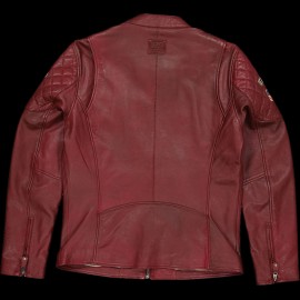 Steve McQueen Jacke Le Mans 1971 Racing Leder Dunkelrot - Herren