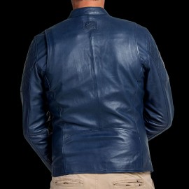 Steve McQueen Jacket Le Mans 1971 Racing Leather Dark blue - men