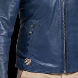 Steve McQueen Jacket Le Mans 1971 Racing Leather Dark blue - men