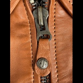 Lederjacke Steve McQueen 24H Du Mans Harry Havane - Herren