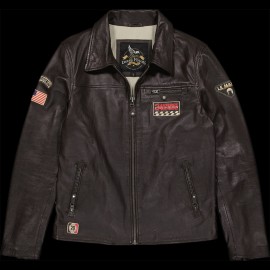 Leather jacket Steve McQueen 24H Du Mans Lewis Brown- Homme