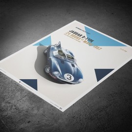 Jaguar Type D Poster 24h Le Mans 1957