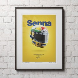 Ayrton Senna Helmet Poster GP San Marino 1988