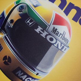 Ayrton Senna Helmet Poster GP San Marino 1988