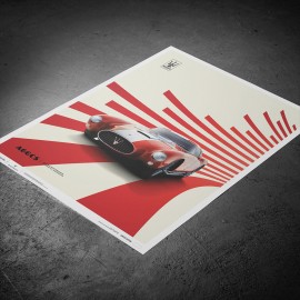 Maserati A6GCS Berlinetta 1954 Rot Poster Limited edition