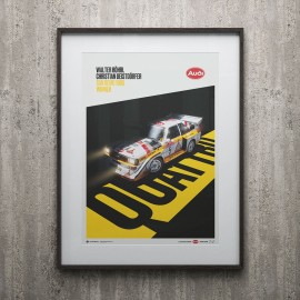 Walter Röhrl - Christian Geistdörfer Audi Quattro S1 Sieger San Remo 1985 Alitalia Poster Limited edition