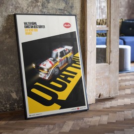 Walter Röhrl - Christian Geistdörfer Audi Quattro S1 Sieger San Remo 1985 Alitalia Poster Limited edition