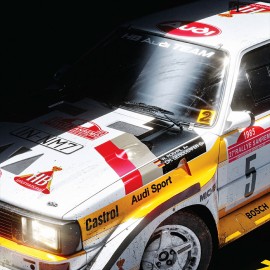 Walter Röhrl - Christian Geistdörfer Audi Quattro S1 Sieger San Remo 1985 Alitalia Poster Limited edition