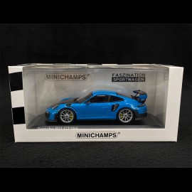 Porsche 911 GT3 RS Type 991 2018 Miami Blue 1/43 Minichamps 413067275