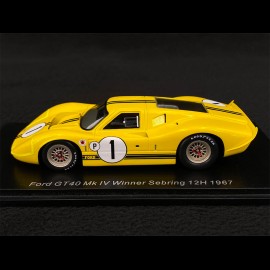 Ford GT40 Mk 4 n°1 Sieger 12h Sebring 1967 1/43 Spark 43SE67