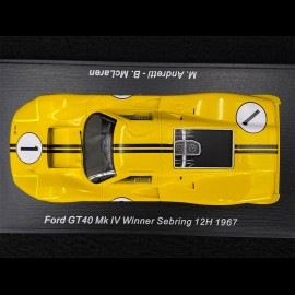 Ford GT40 Mk 4 n°1 Sieger 12h Sebring 1967 1/43 Spark 43SE67