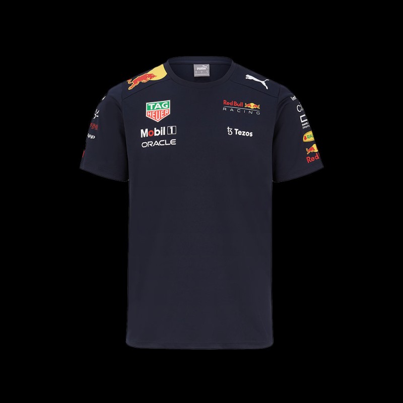 T Shirt Red Bull Racing Verstappen P rez Tag Heuer Puma Blue 701219144 001