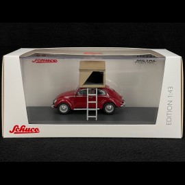 Volkswagen Käfer Beetle 1960 mit Zelt auf dem Dach Rot 1/43 Schuco 450377500